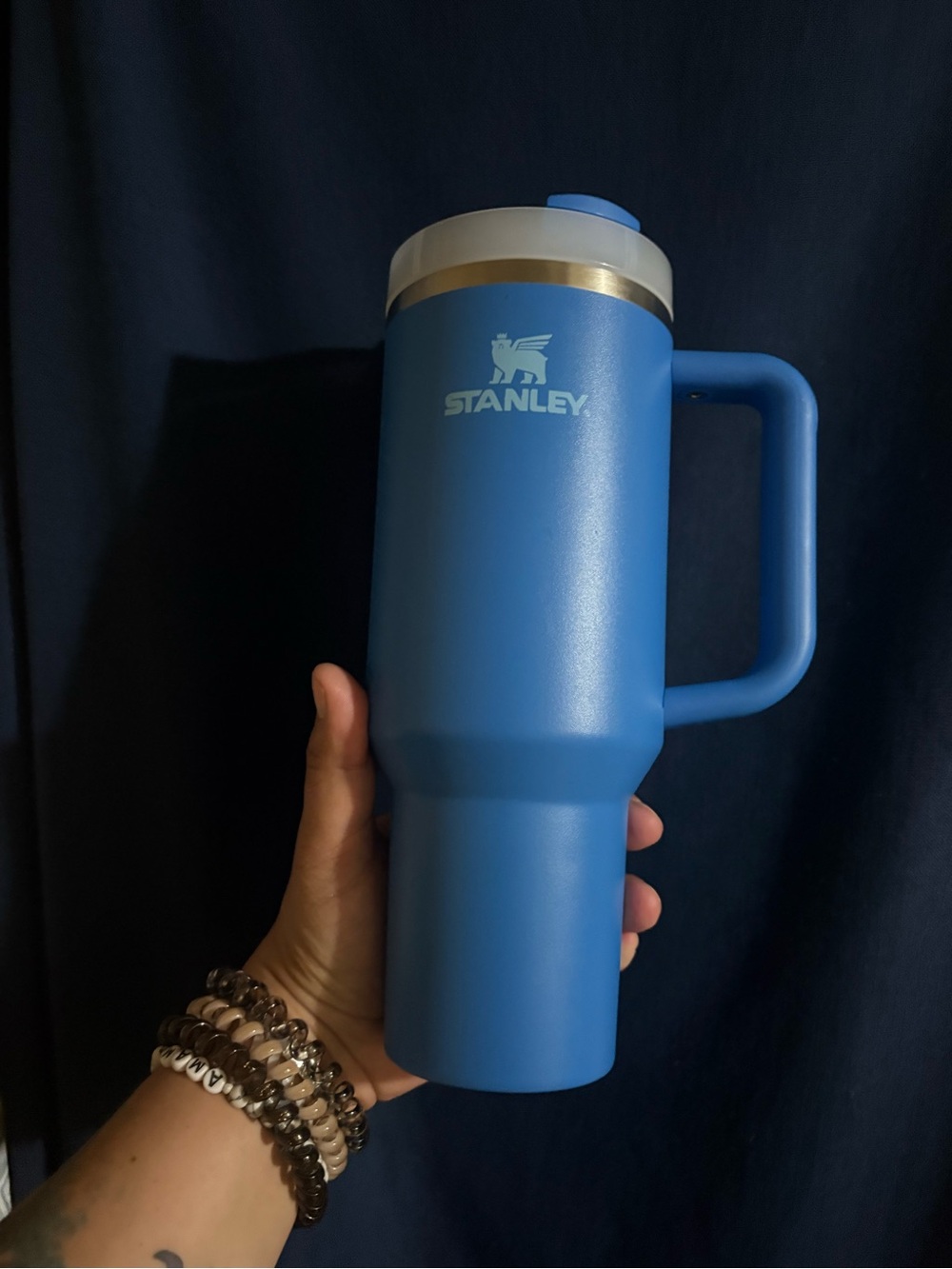Stanley Blue Insulated Travel Mug with Handle